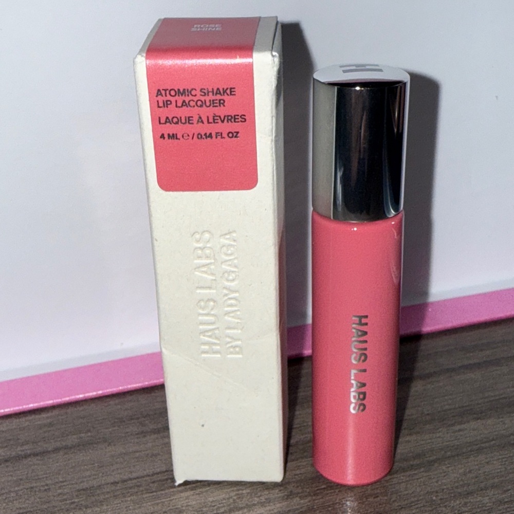 Haus Labs By Lady Gaga Atomic Shake Lip Lacquer in Rose Shine BNIB Discontinued